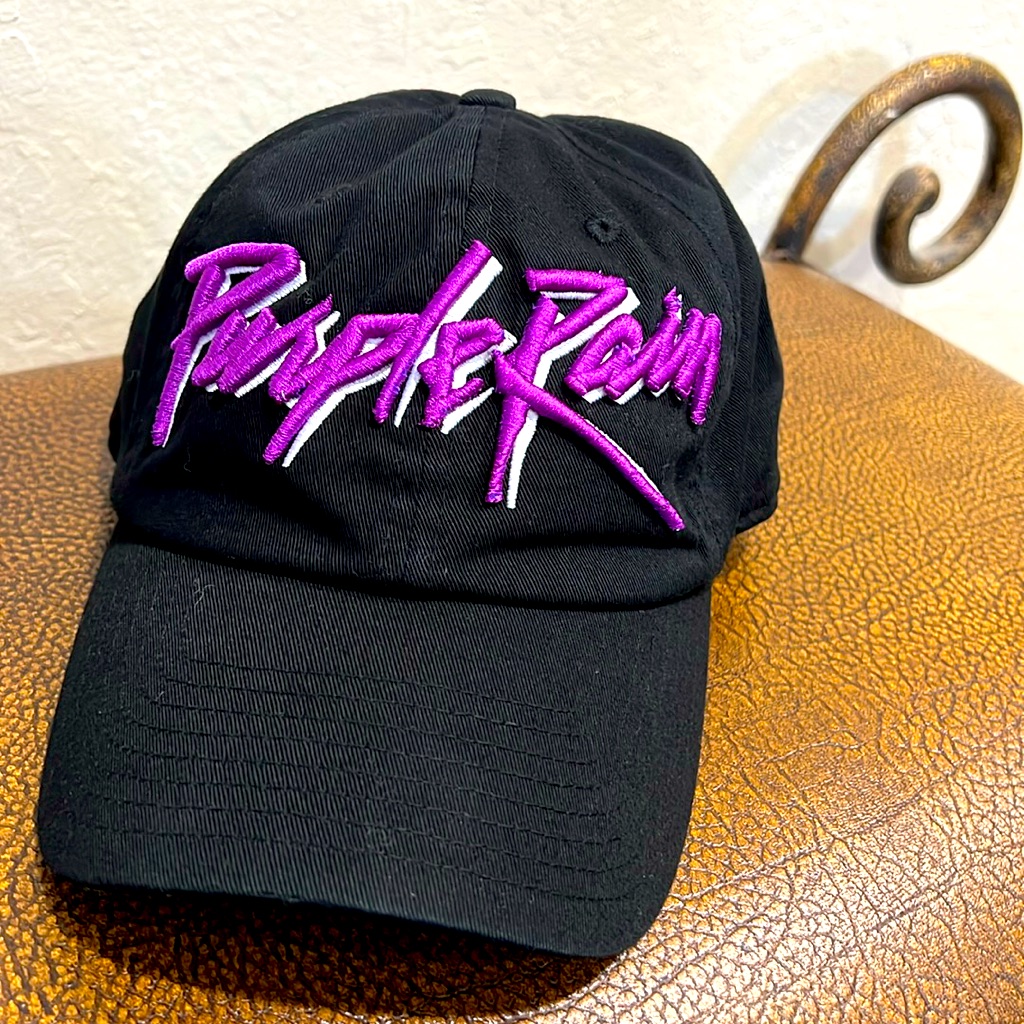 Rare Prince Purple Rain Black Baseball Cap
